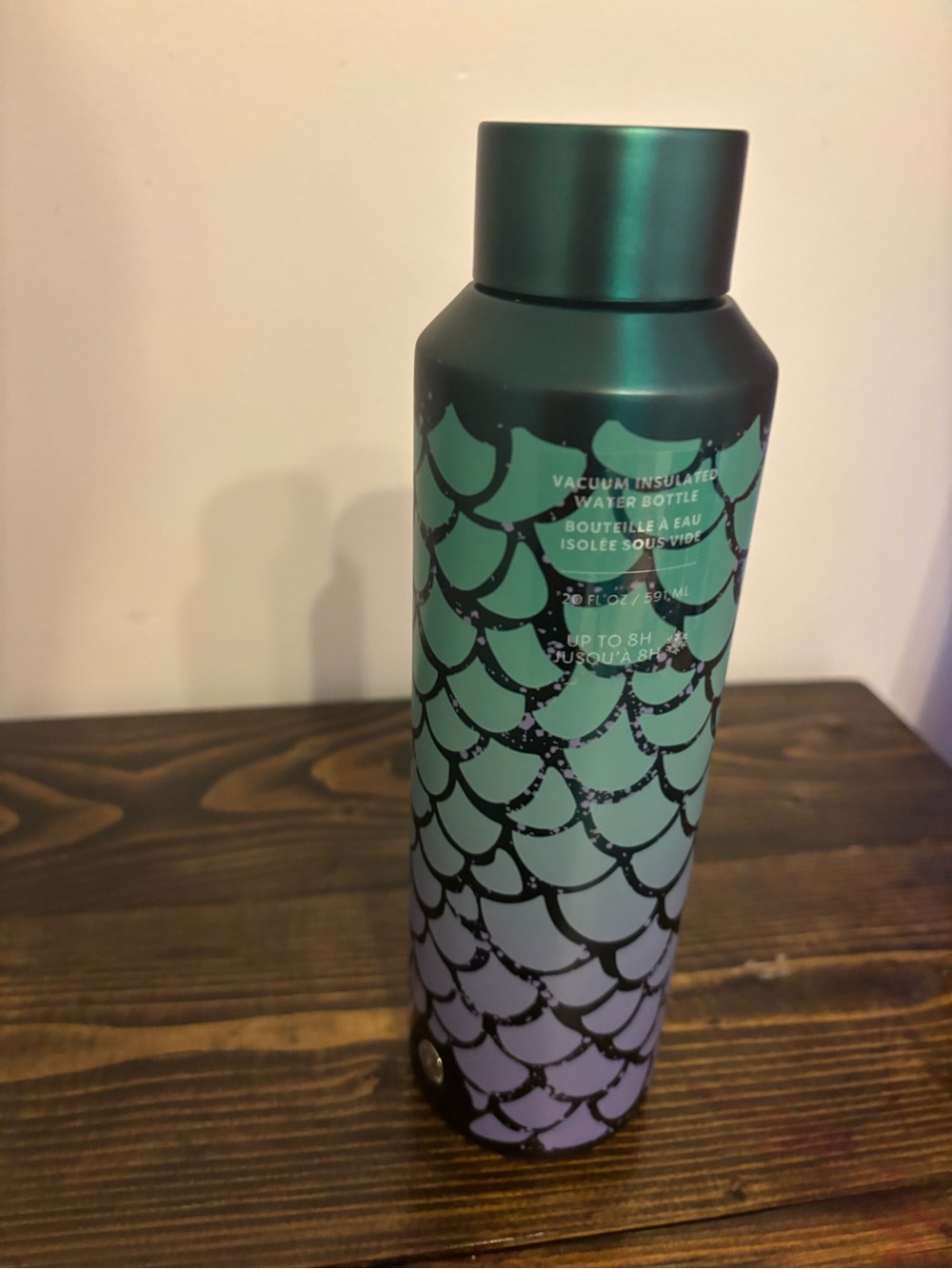 Starbucks 2025 Purple Green Mermaid Siren 20oz Vacuum Insulated Water Bottle